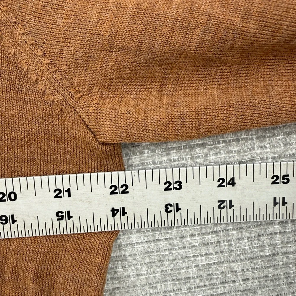 J. Crew Men's Brown V-Neck 100% Merino Wool Sweater Size L‎